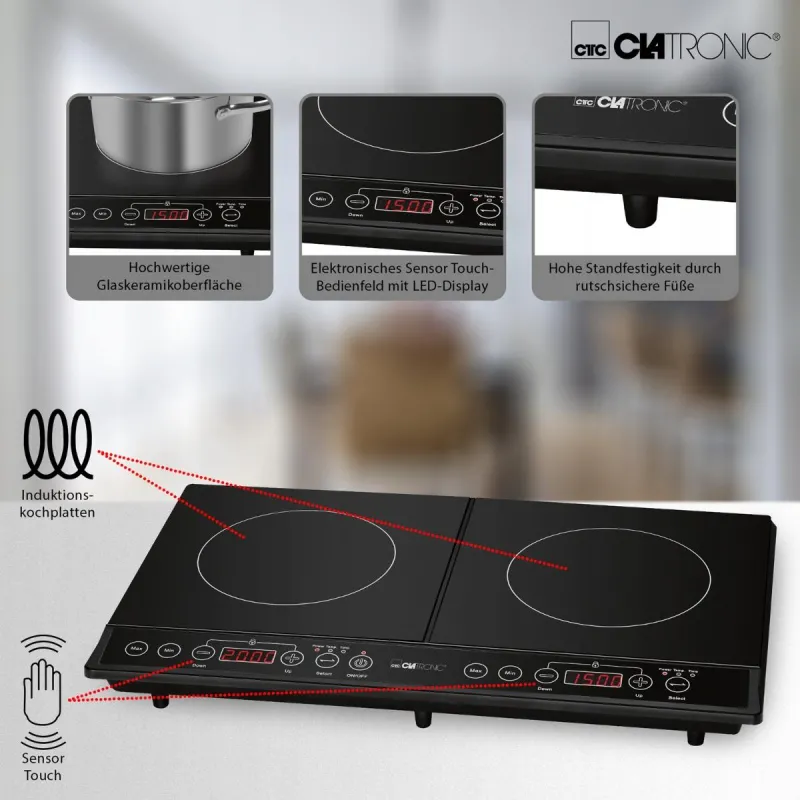 Індукційна настільна електроплита Clatronic DKI 3609